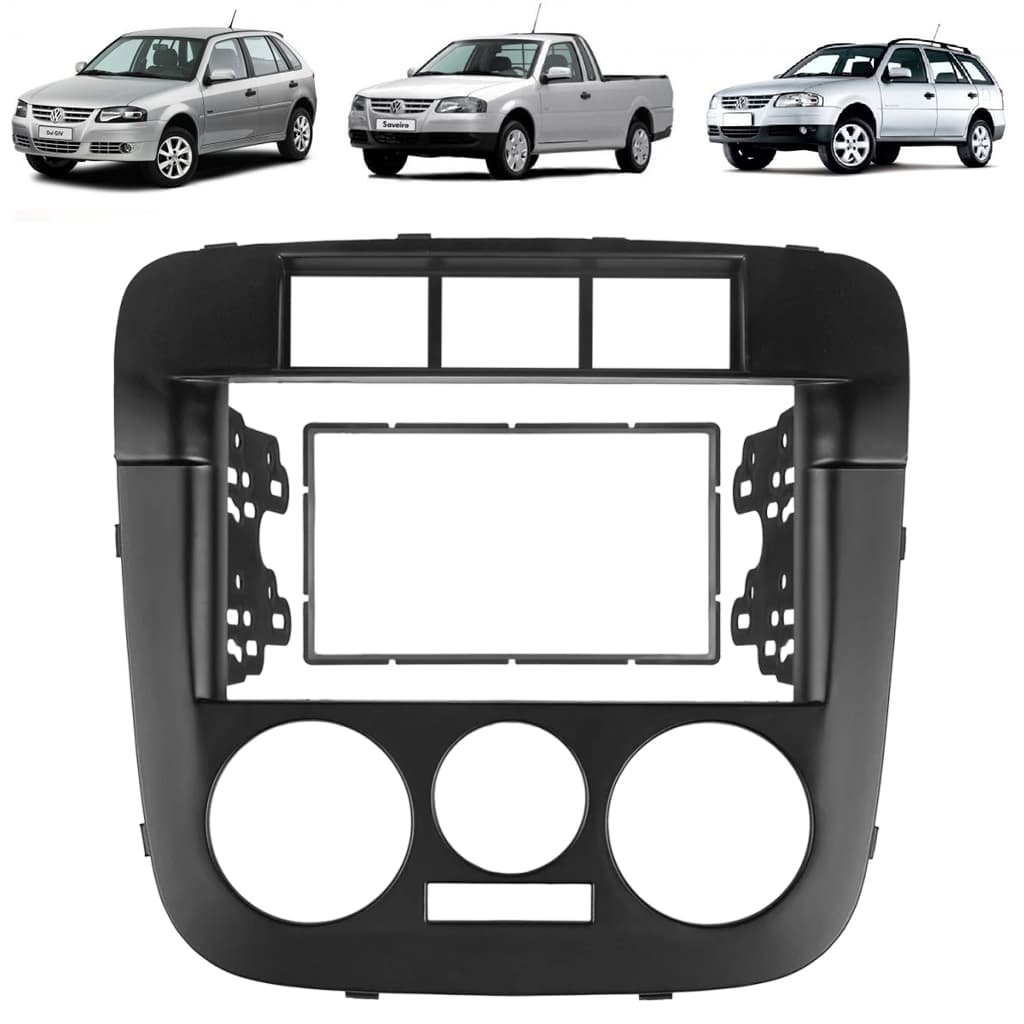 Moldura Painel 7 polegadas P/ Multimídia Dvd Mp5 Vw Gol G4 Saveiro Parati