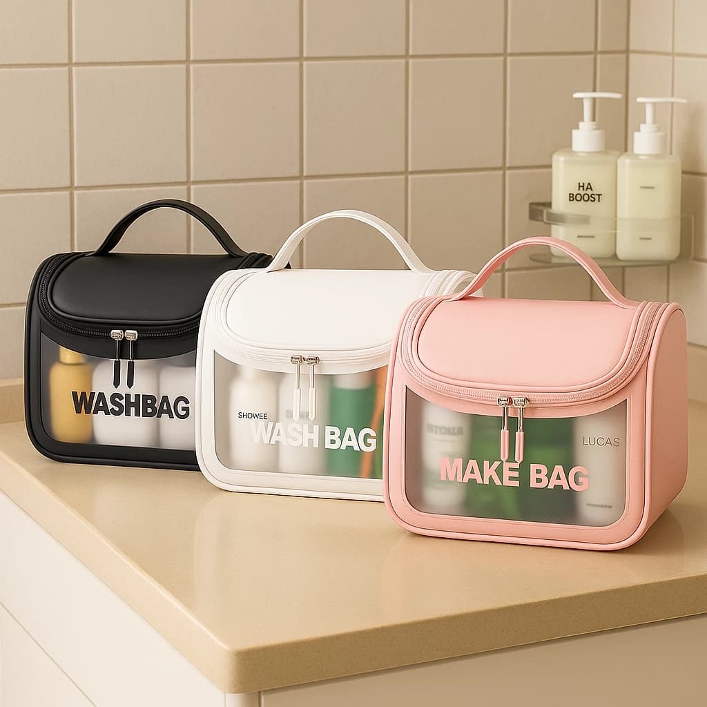 Necessaire Bolsa Feminina Alça Viagem Maquiagem Prático Organizadora Estojo Higiene Produto
