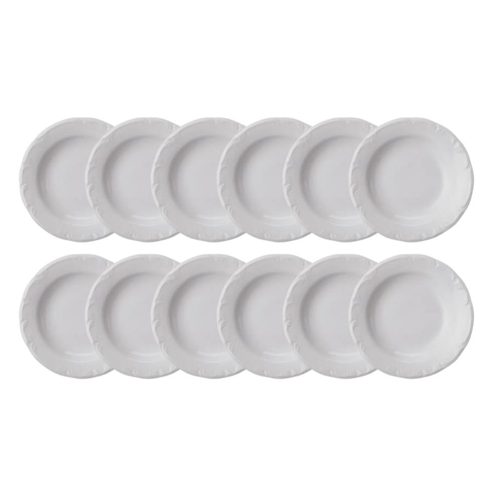 Kit 12 Pratos Fundo Pomerode Porcelana Schmidt 1a.