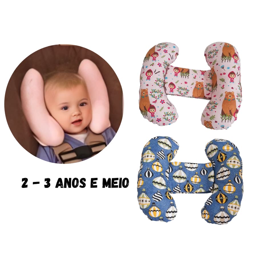 Almofada Pescoço Bebe para Bebe 2 anos a 3 anos e meio Almofada Anatomica