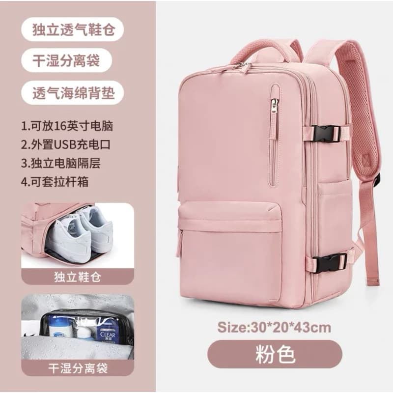 Mochila de Viagem Avião Grande Feminina Executiva Masculina Impermeável Reforçada para Notebook