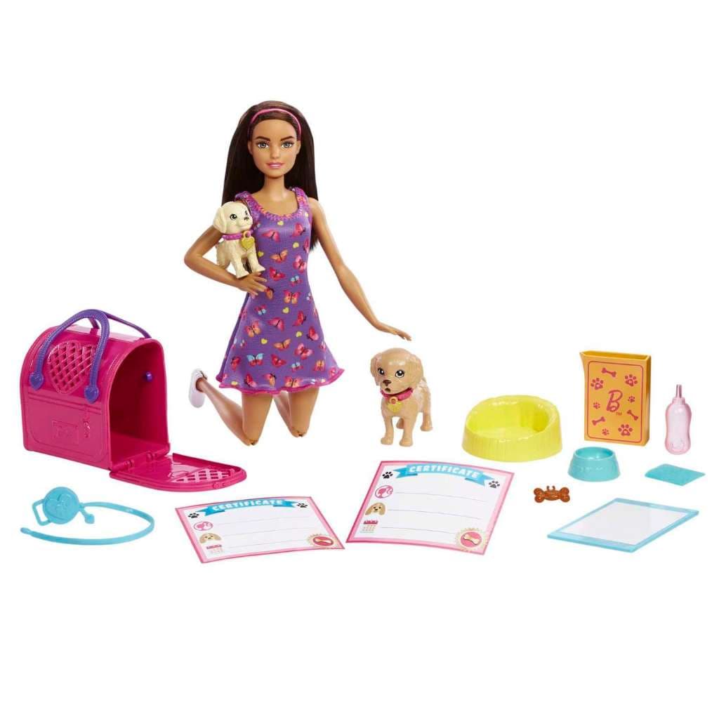 Boneca Kit Adoção Cachorrinho Brinquedo Com Acessórios