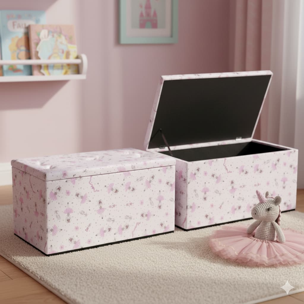 Puff Baú Retangular Moderno Pé De Cama Baú Organizador Corino 0,90x0,45x0,42cm