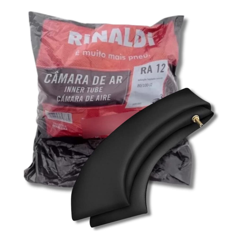 Câmara De Ar Traseira Aro 12 Rinaldi 80/100-12 90/90-12 Ra1