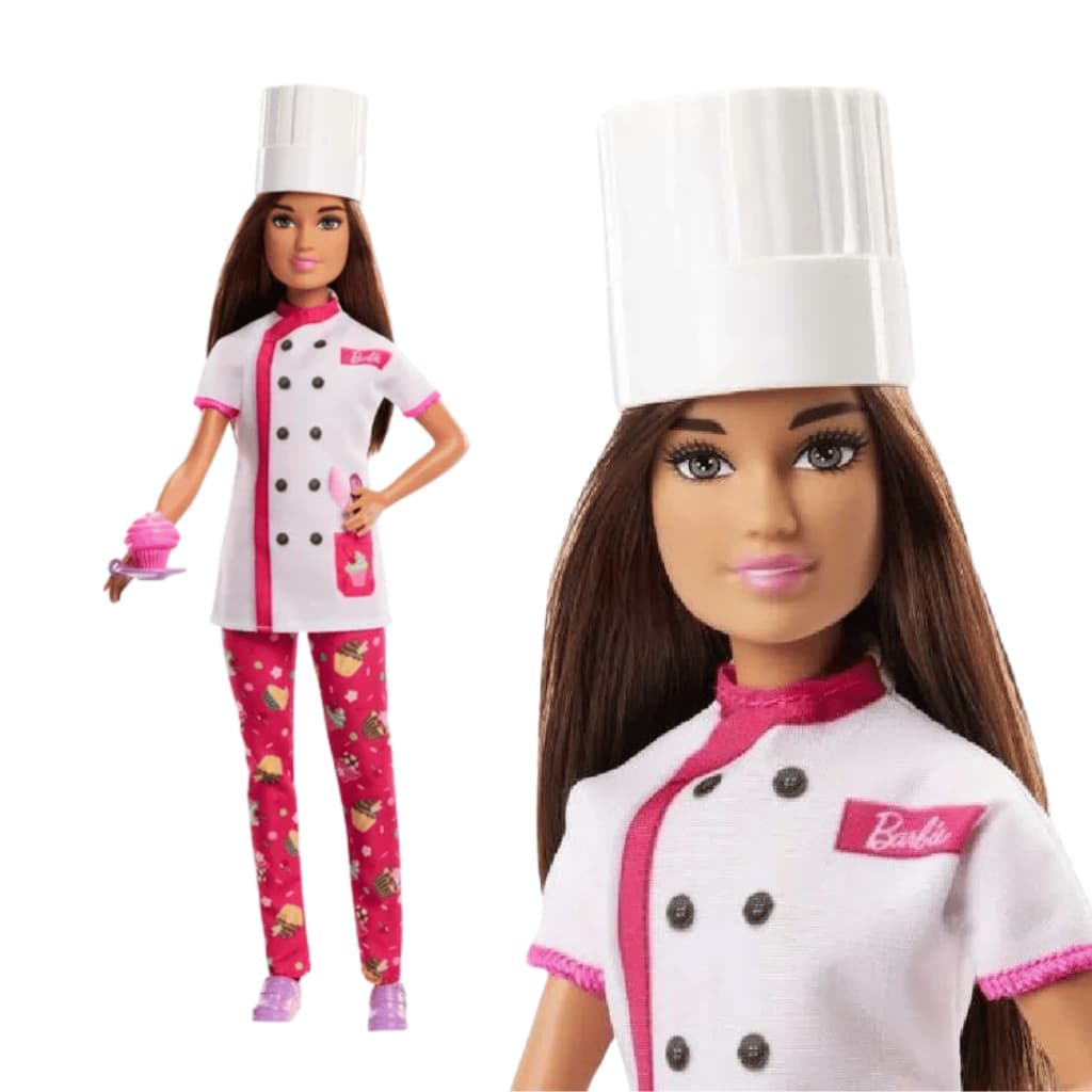 Boneca Fashion Confeitaria Profissões E Carreiras Brinquedo Com Acessórios
