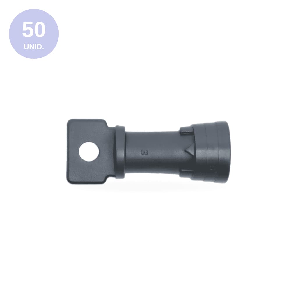 Kit 50 Unid. Fim de Linha Trava Anel 6 Pontas Implebras (16 a 36 mil) Para Mangueira Irrigação