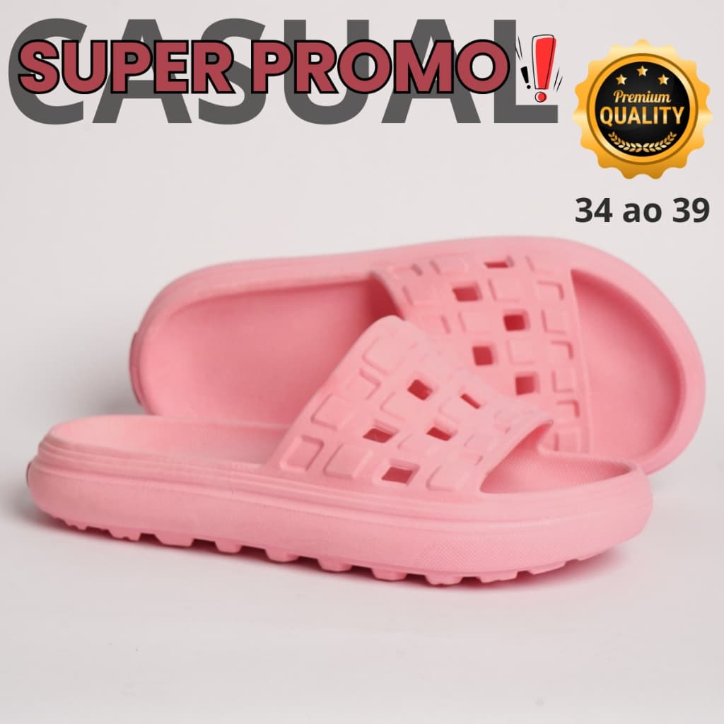 Chinelo Feminino Confortável Impermeável com Solado Seguro e Anatômico