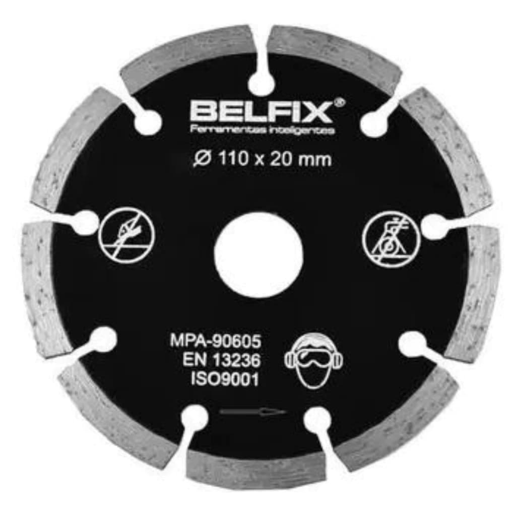Disco De Corte Diamantado 4' 3/8 110mm Furo 20mm Segmentado Bel Fix