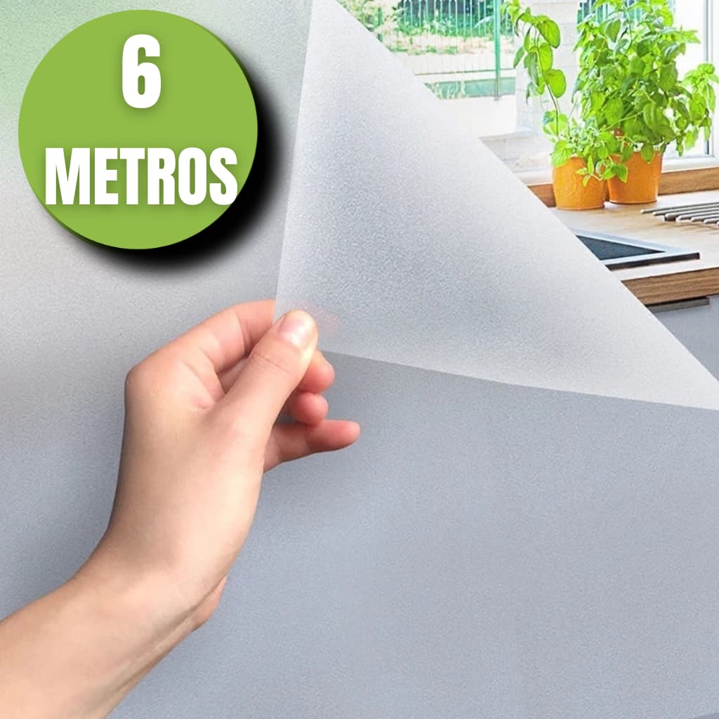 Adesivo Jateado 2 e 4 Metros Janelas Box Vidros 100% Privacidade