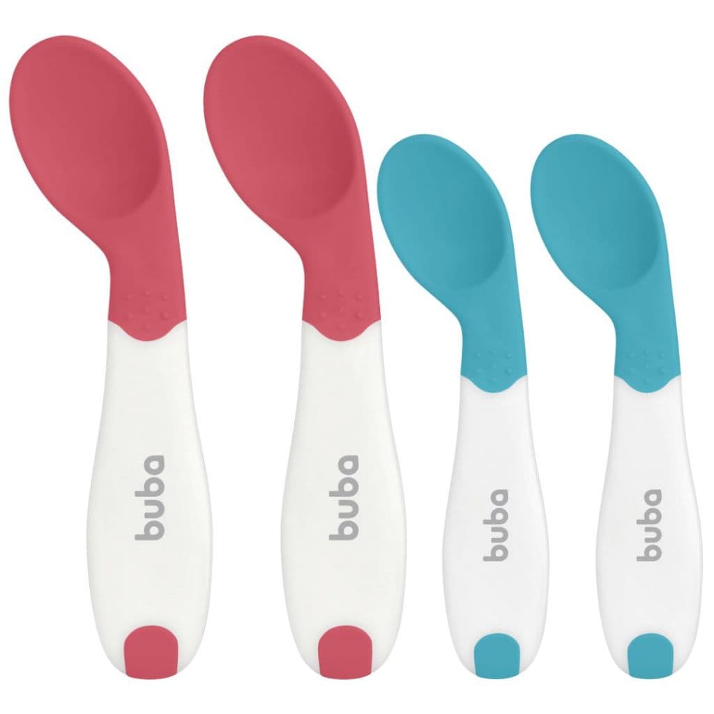 Kit 2 Colheres Para Introdução Alimentar De Bebê Buba Alimentação Infantil Bebe Papinha Talher