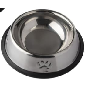 COMEDOURO / BEBEDOURO DE INOX COM PE ANTIDERRAPANTE FLUFFIE 200ML 3,6X15,5CM