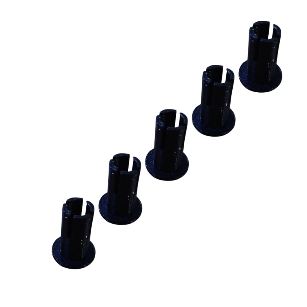 Kit Bucha para adaptar instalação em Pinos de 7 ou 8 mm. rodinhas de cadeira e móveis