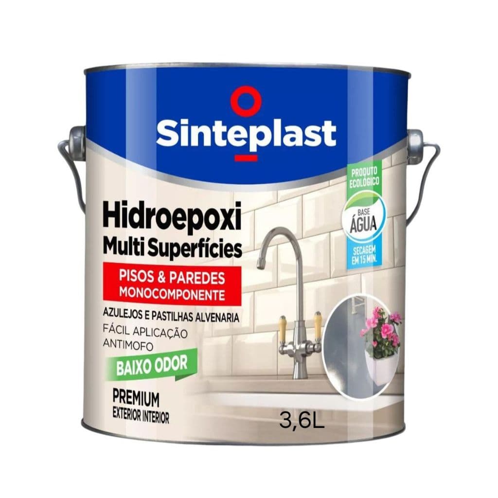 Tinta Epóxi Base Agua Pisos E Paredes Multiuso 3,6l Cores