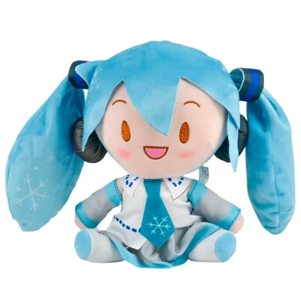 Pelúcia Hatsune Miku Snow Miku 20cm – Boneca Vocaloid Macia e Fofa – Presente Otaku e Anime
