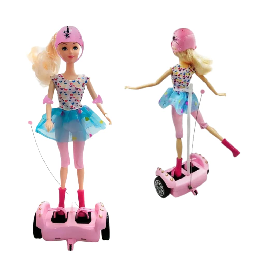 Boneca Nathaly Menina Hoverboard com Controle Remoto Brinquedo Infantil