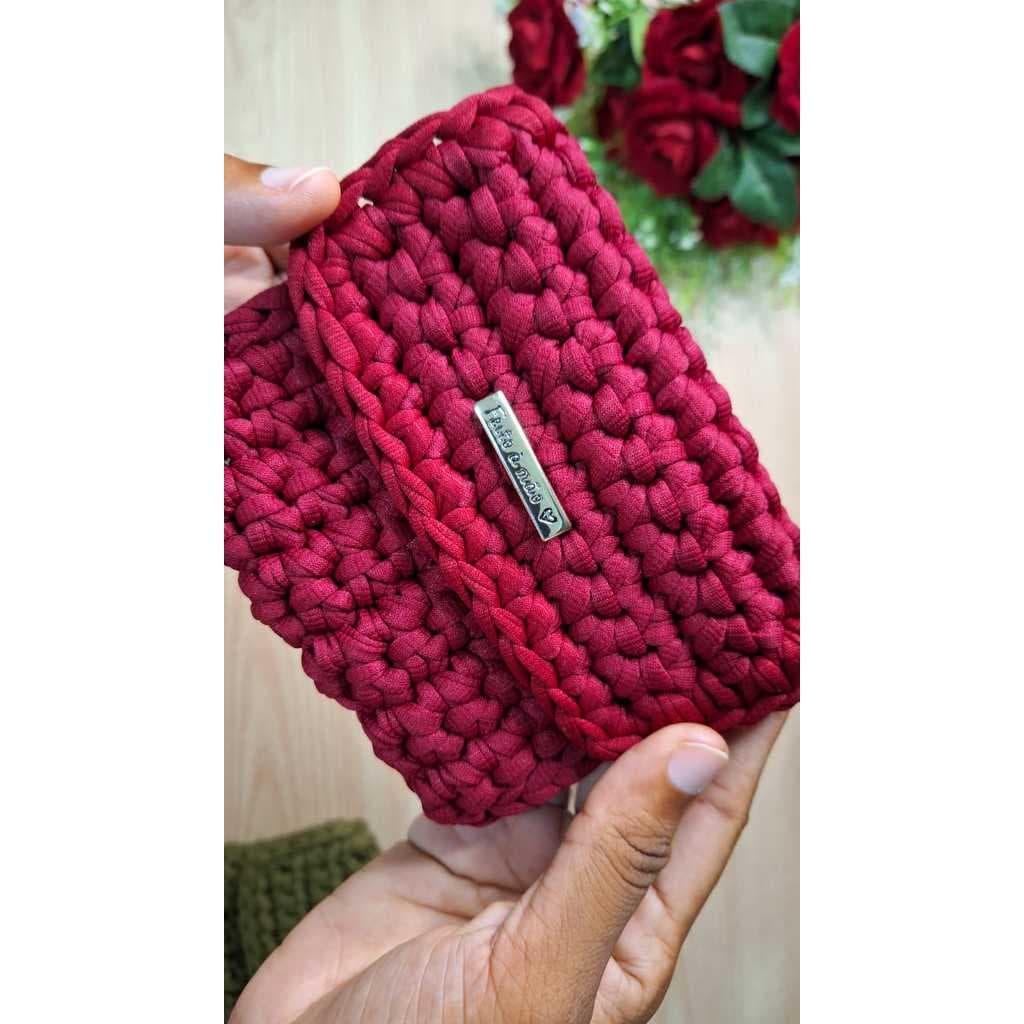 Bolsa Necessaire Carteira Porta Cartão Moedas em Crochê Várias Cores Crochet Croche Moda Feminina