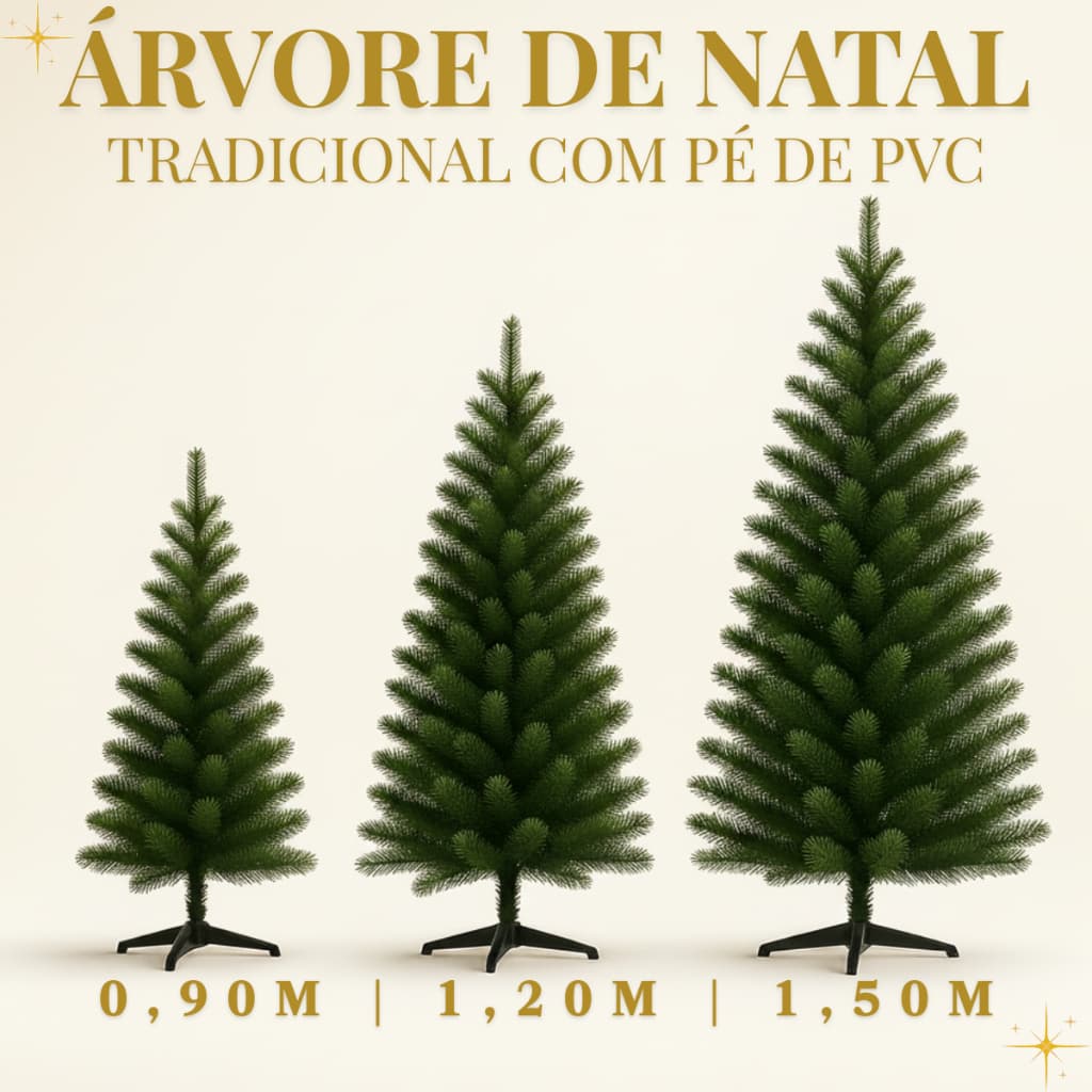Árvore de Natal 1.50m Decoração de Natal Premium Enfeite de Alto Padrão