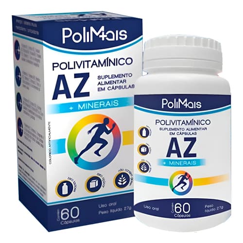 Polimais Polivitamínico Multivitamínico A-Z C/60 Cápsulas Nutriex