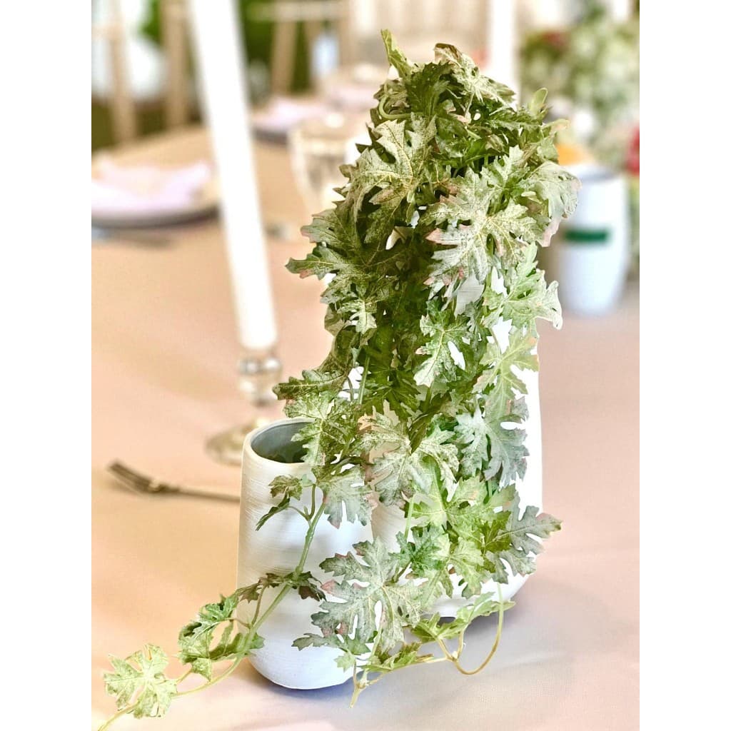 Pendente Planta outonada rajada 50cm, Folhagem Verde, Pendente Artificial, Decoração de Parede