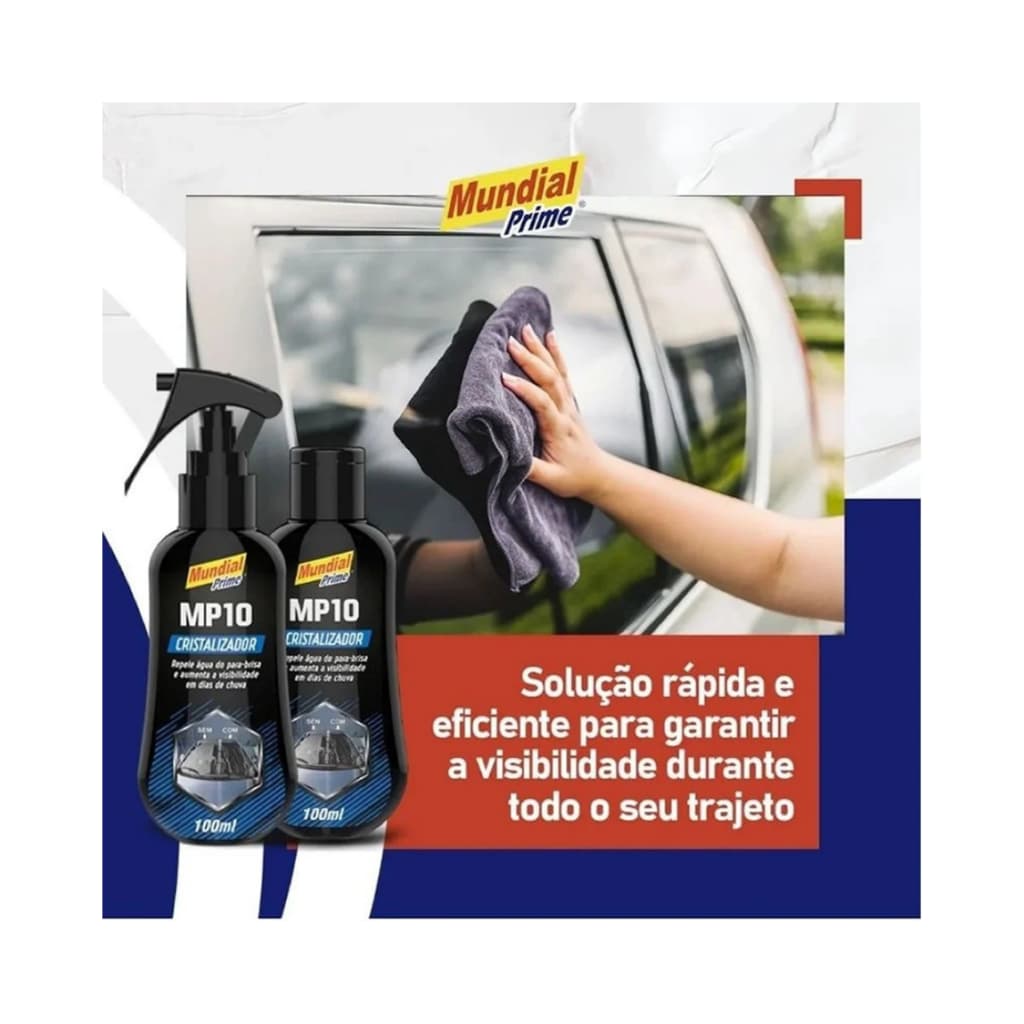 Cristalizador de Vidros Parabrisa  MP10 100ml - Mundial Prime