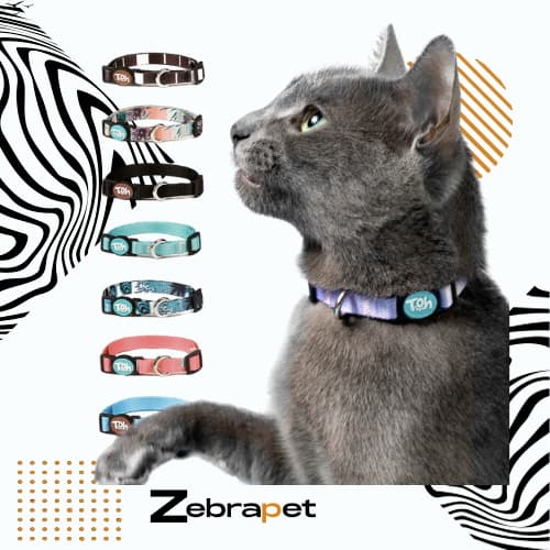 Toh - Coleira de Gato Ajustável Premium - Div. Cores