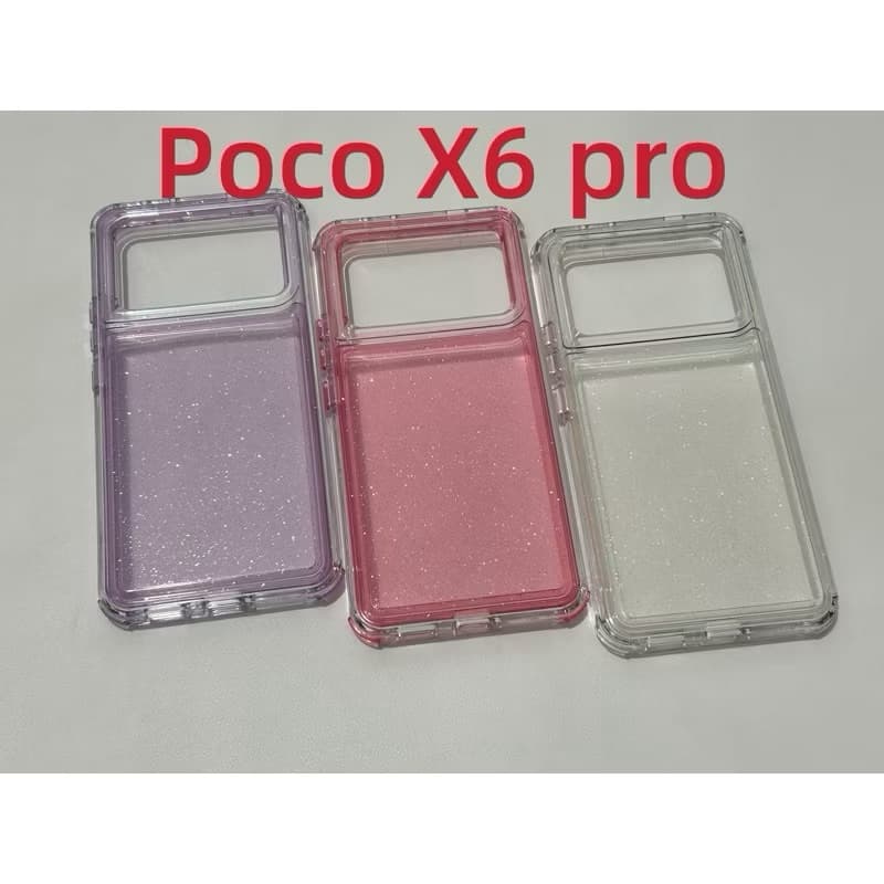 Capa capinha case com glitter para xiaomi poco X6pro