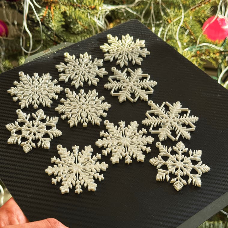 Kit Flocos de Neve Decorativos Natal Árvore Enfeite Pendente Branco Luxo Decoração Festas