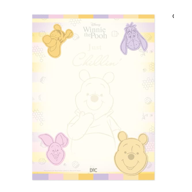 Bloco de anotações papel de carta ursinho Pooh - DAC