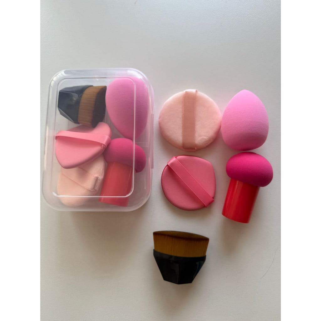 盒子 kit 5 esponja de base com pincel hexagono+esponja