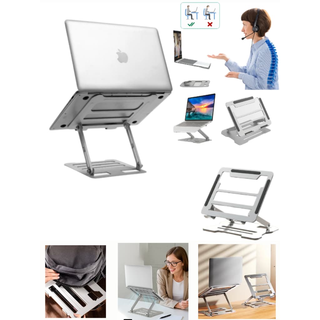 Suporte Ergonômico Para Notebook Macbook Metal Regulagem Altura