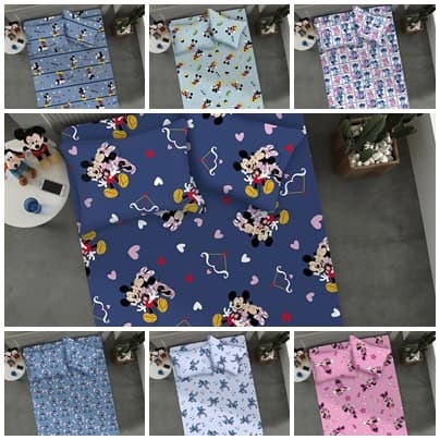 Jogo de Cama Portallar Casal Kids Malha Mista 70% Algodão / 30% Poliéster Estampado 3 Peças Disney