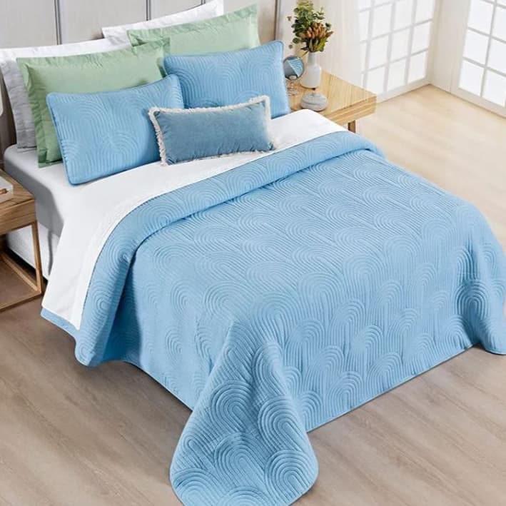 Colcha Cobreleito 3 peças Cama Casal QUEEN Matelada Toque Ultra Macio ! Pronta Entrega!