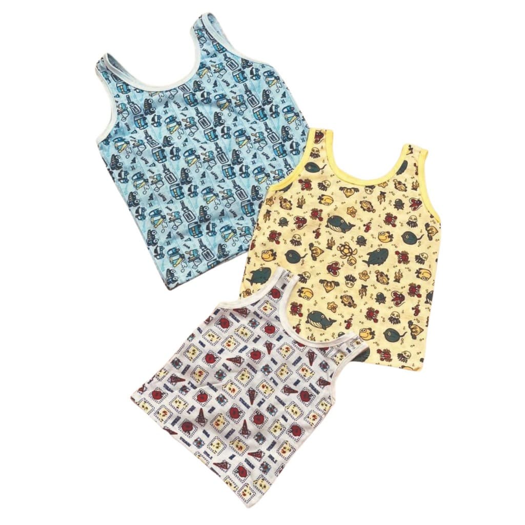 Kit  Camiseta Regata Bebê Verão Malha Fria menino e menina1 a 3 Anos
