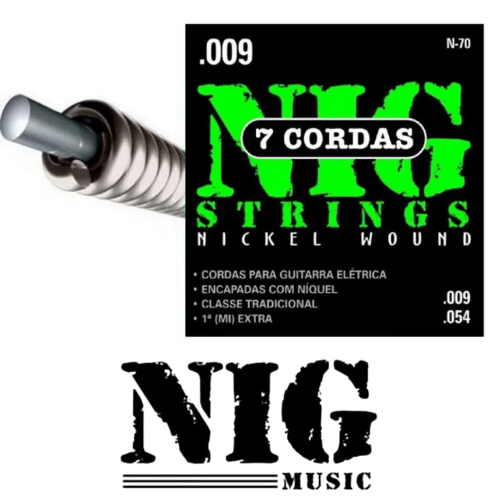 Encordoamento Nig Guitarra De 7 Cordas 009 - 054 - N70
