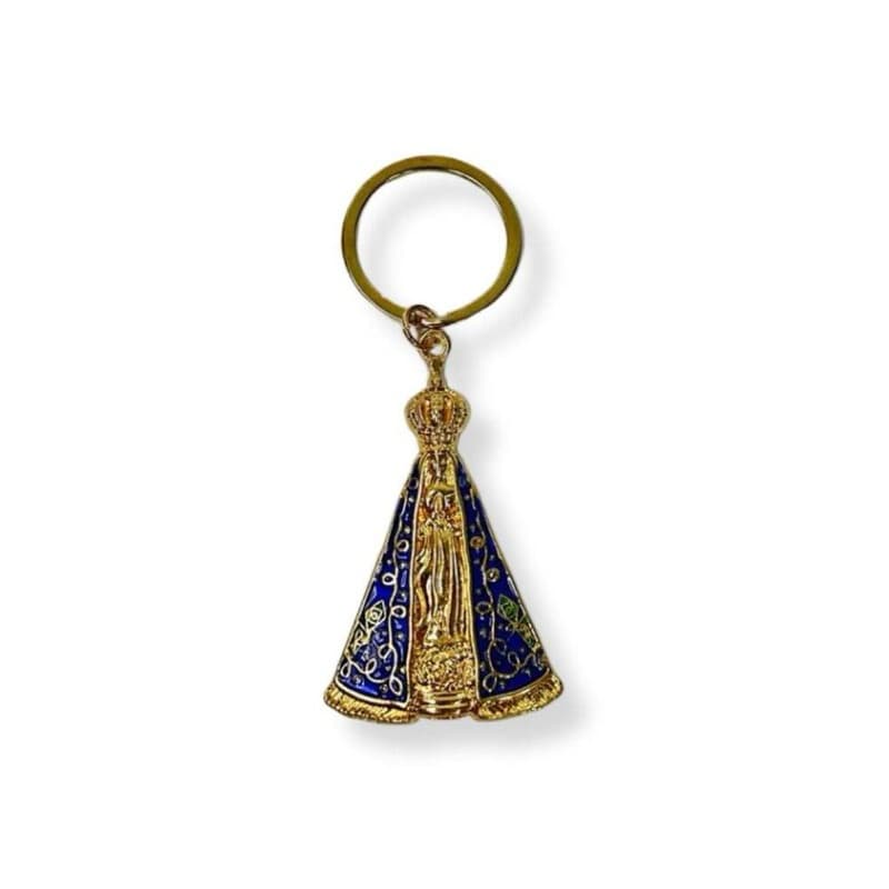 Chaveiro Nossa Senhora Dourado Metal