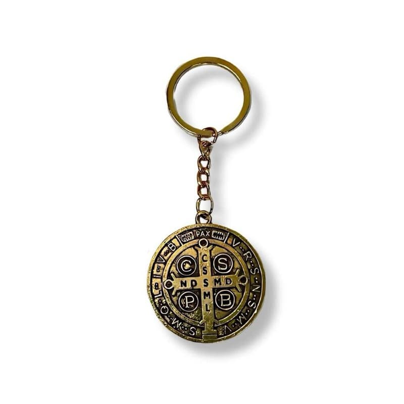 Chaveiro São Bento Dourado Metal