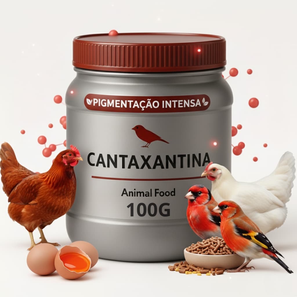 Cantaxantina 100% Pura – Realça Cor de Ovos e Aves – 100g Importada