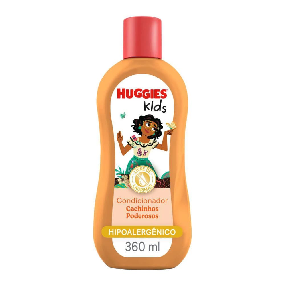 Condicionador Infantil Huggies Kids Cachinhos Poderosos 360ml | Hipoalergênico | Livre de Lágrimas