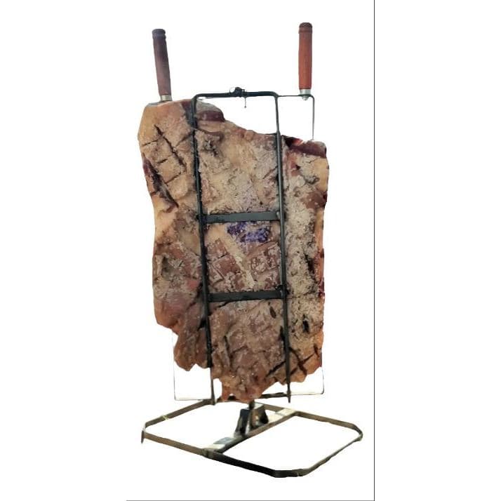 Espeto Para Costela Churrasco com Base Giratória Fogo De Chão