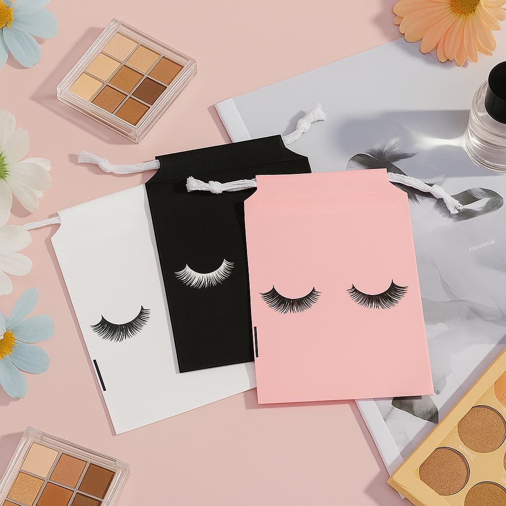10un Bags Beauty Lash Bolsinhas Extensão de Cílios Sacolinha para Brindes Impermeável 3 Cores