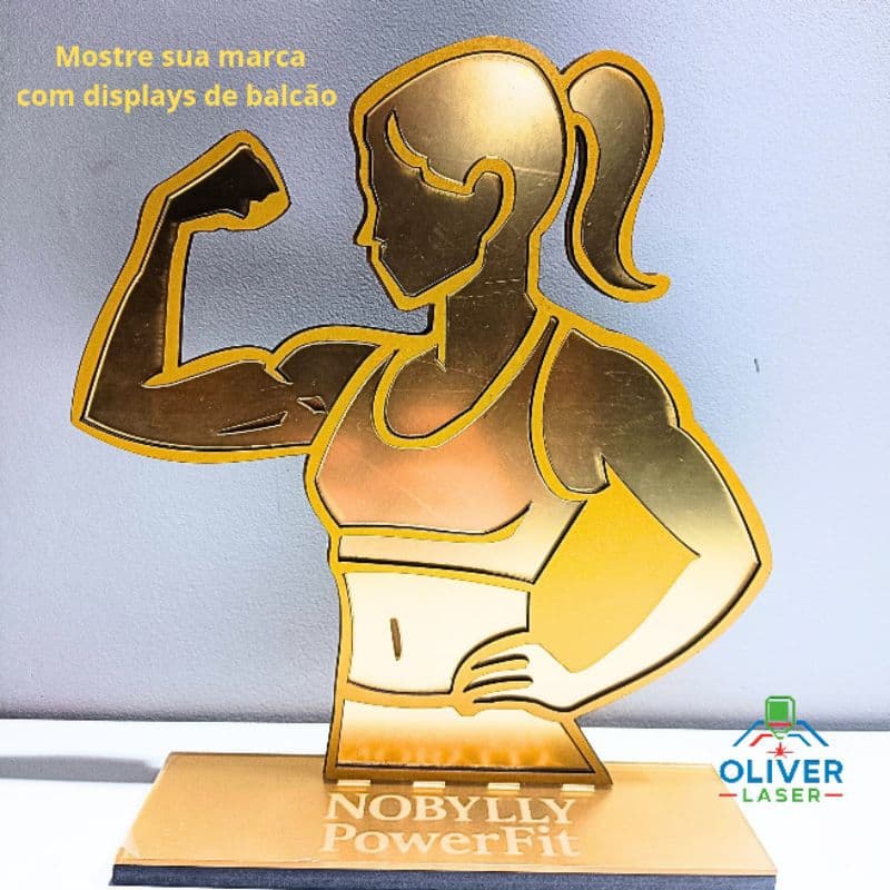 Display de mesa/balcão MDF com acrílico