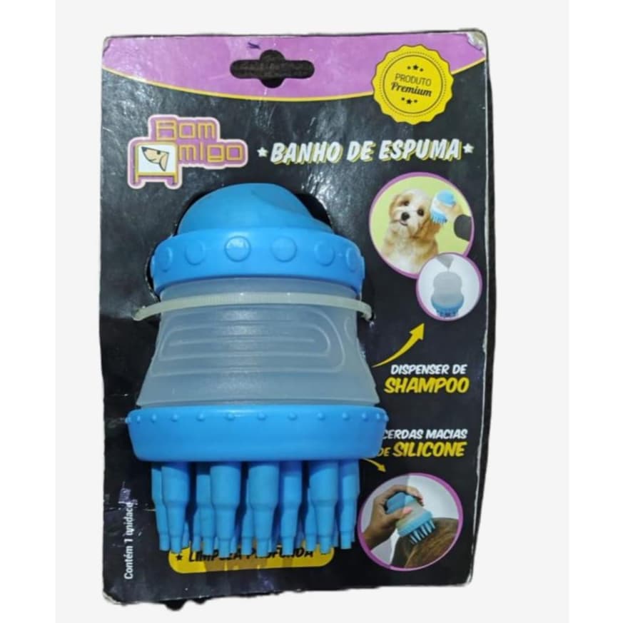 Escova para Banho de Espuma para Animais- dispenser de shampoo- Envio Imediato- Z0017