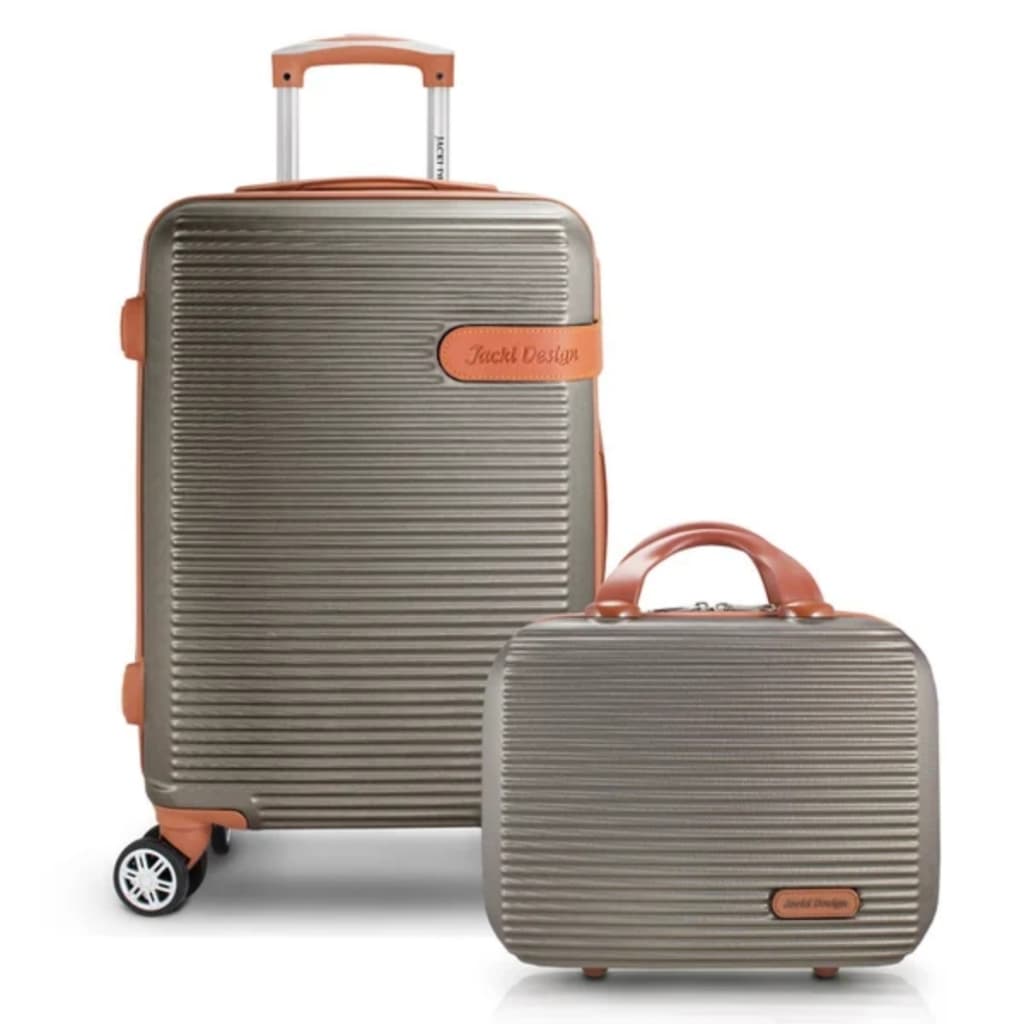 Mala de Viagem Bordo Pequena Mão Rígida ABS 10 KG Aprovada Rodinha Kit Frasqueira Premium