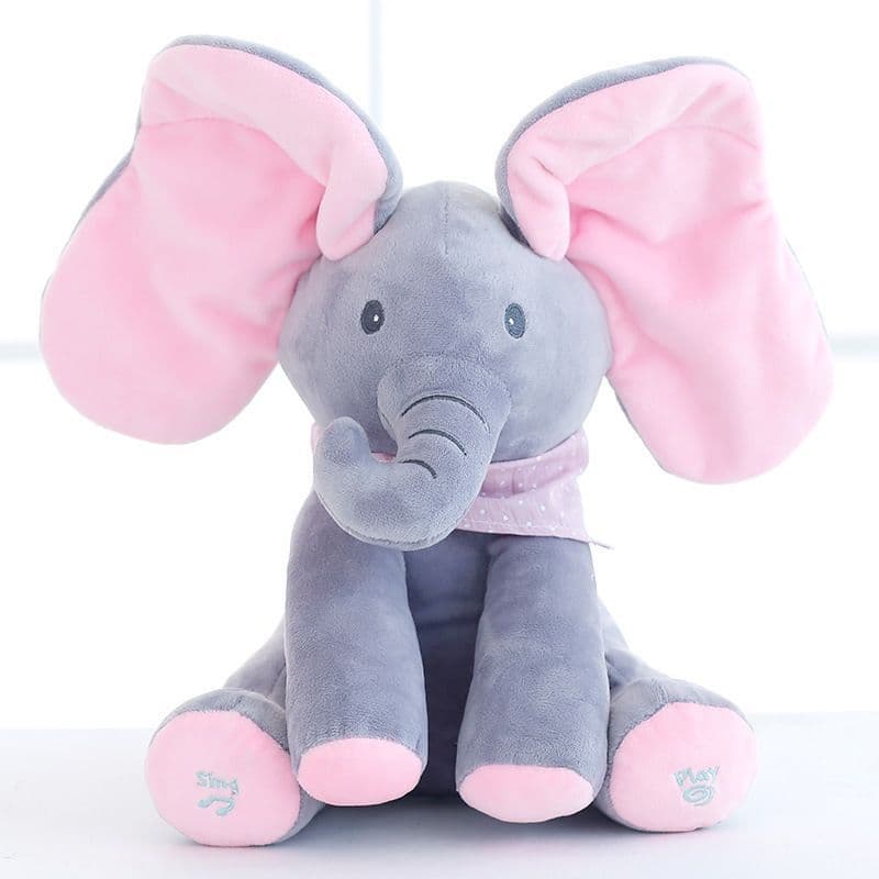 Elefante Musical Mexe Orelha Canta Brinca reproduz a voz e toca musical