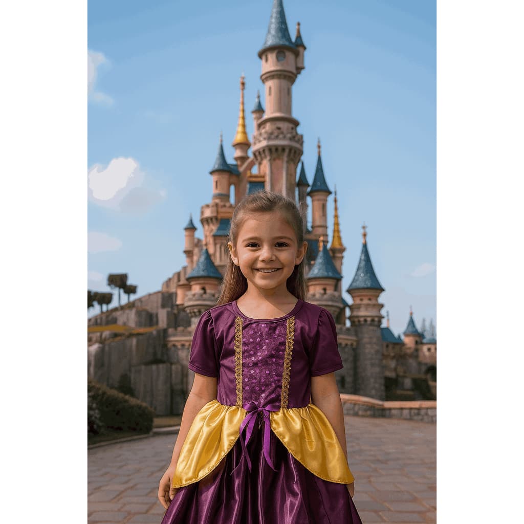 Fantasia infantil Princesa Rapunzel menina FESTAS ANIVERSÁRIOS CARNAVAL