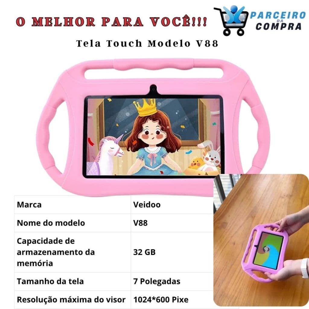Tela Touch Modelo V88 Para Tablet Infantil Veidoo Jogos Educativos Oferta