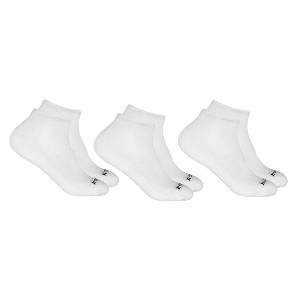Kit 3 Pares de Meias 33/38 Cano Curto Atoalhada Branca 004HOWC18465 Hoahi