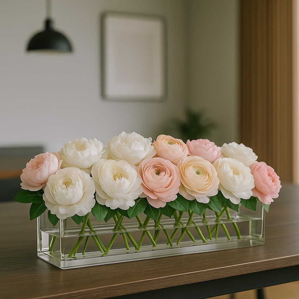 Vaso de Flores 30cm Elegante Moderna em Acrílico 3mm Centro Mesa Cristal