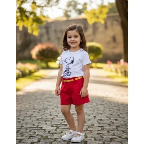 Conjunto infantil menina  blogueira  verão tecido premium envio imediato.