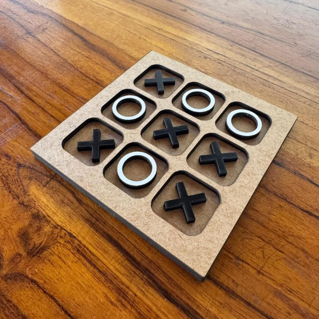 Jogo Da Velha Tradicional Em Mdf 3mm 10x10cm Brinquedo Presente Lembrancinha